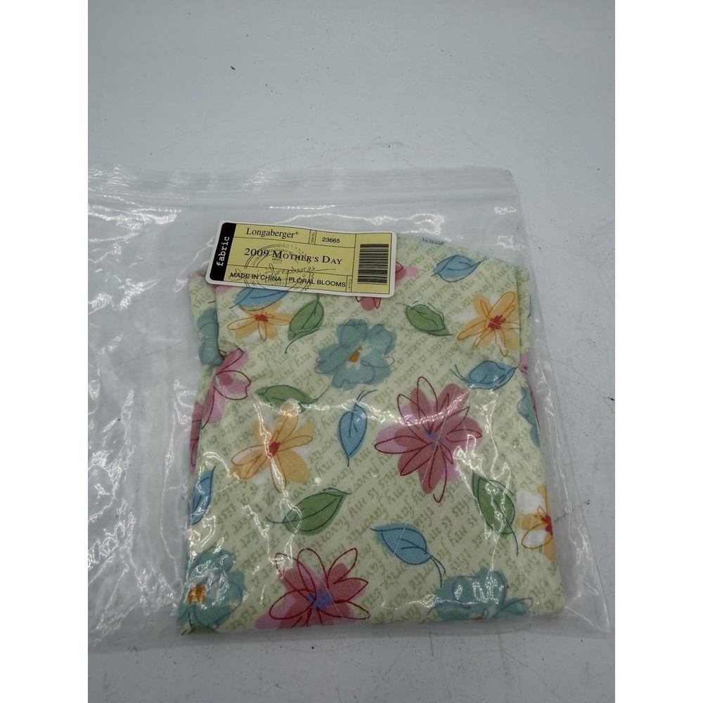Longaberger 2009 Mother's Day Basket Liner –Floral Blooms 🌸🧺– NIP – Liner Only